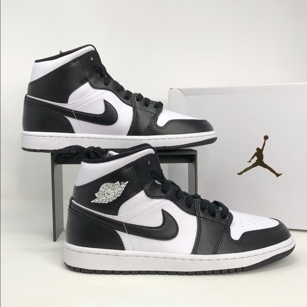 Nike Air Jordan 1 Mid Panda Black White DV0991-101 Women’s Sneakers - Size 10